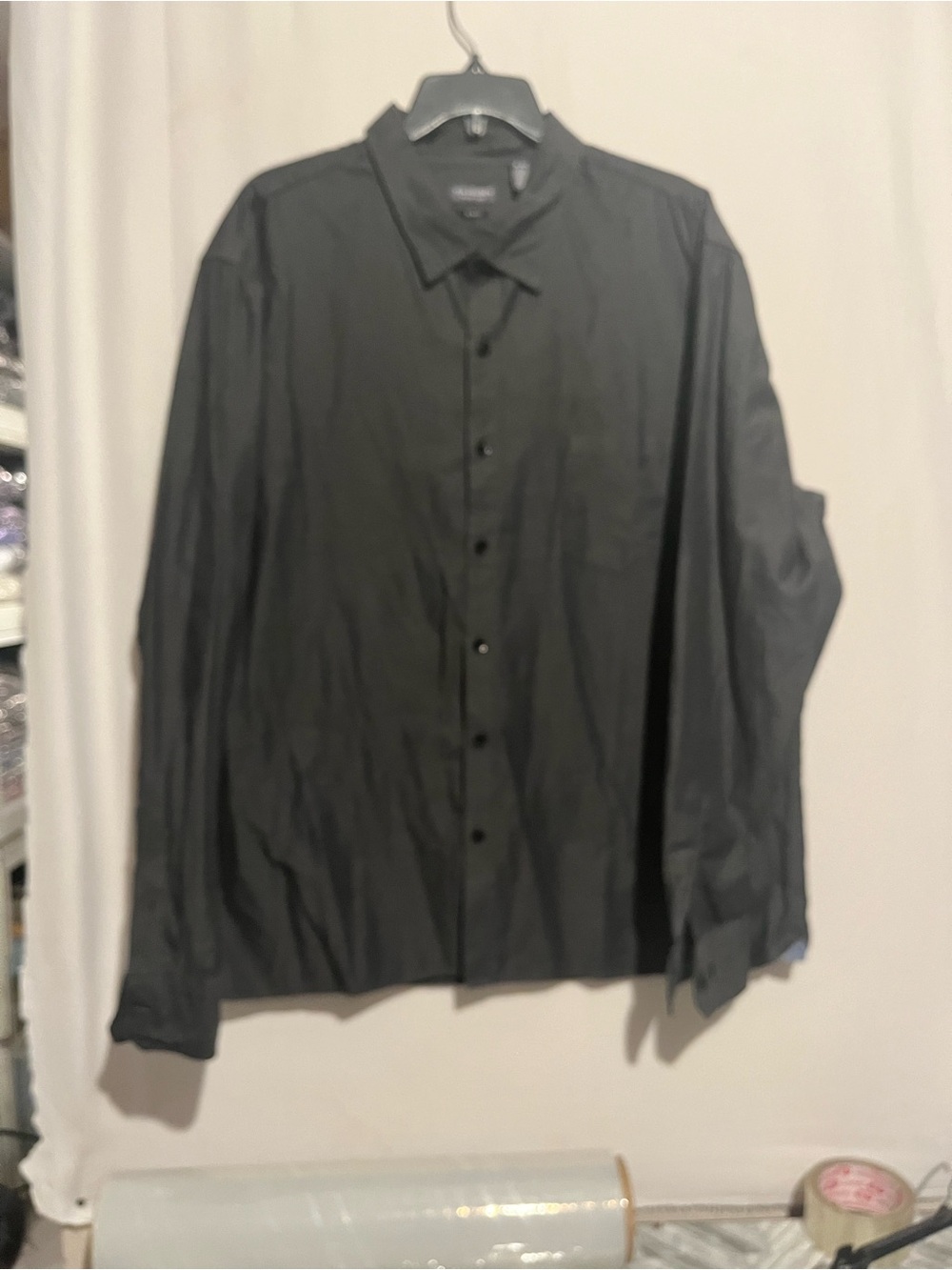 Van Heusen Black Slim Fit Button-Up Shirt